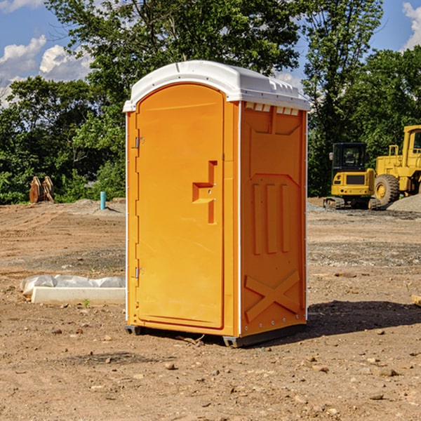 how often are the porta potties cleaned and serviced during a rental period in Sewell